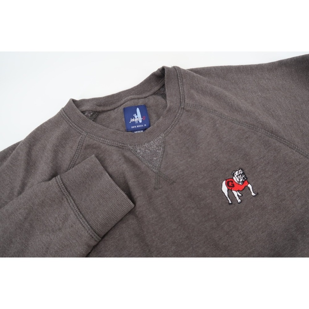 Johnnie-O Georgia Bulldogs Pamlico Sweatshirt Mens Medium Charcoal Gray Pullover